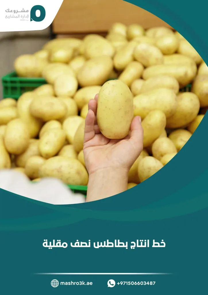 خط انتاج بطاطس نصف مقلية