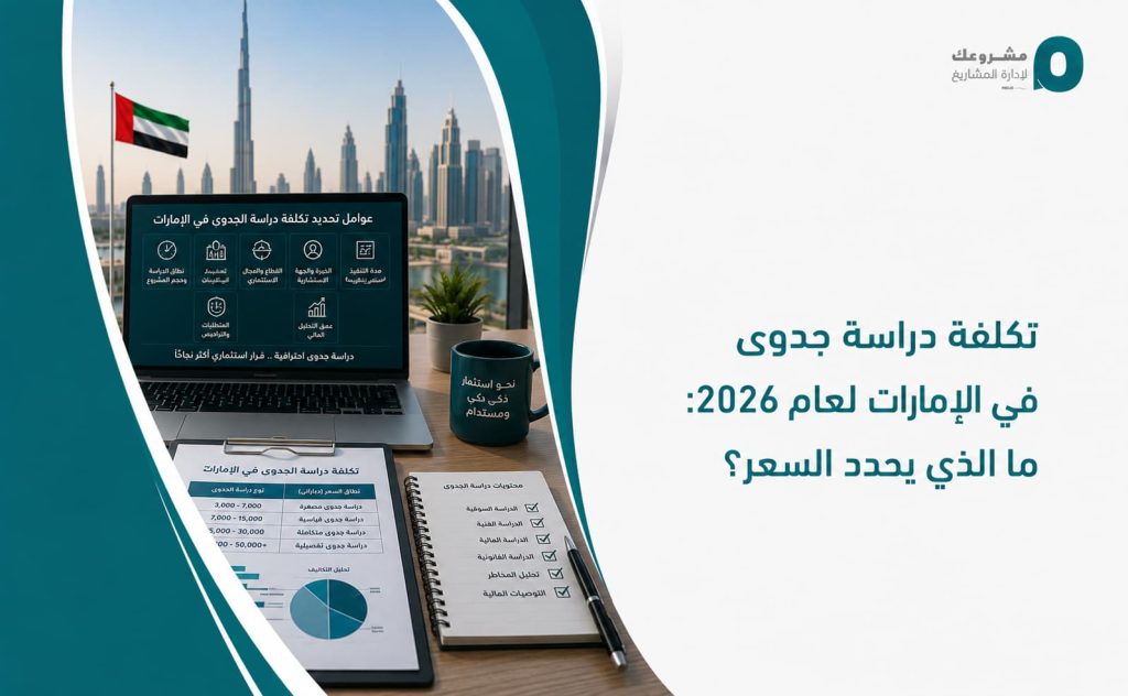 تكلفة دراسة جدوى في الإمارات لعام 2026: ما الذي يحدد السعر؟